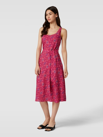 Lauren Ralph Lauren Knielange jurk met all-over motief, model 'ZAWATO' Fuchsia - 1