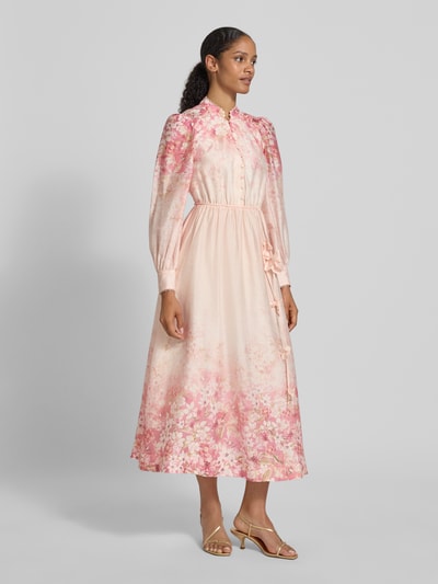 Forever New Tailliertes Freizeitkleid aus Lyocell-Leinen-Mix Modell 'Ashlyn' Rose 1