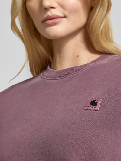 Carhartt Work In Progress Oversized Sweatshirt mit gerippten Abschlüssen Modell 'NELSON' Altrosa 3