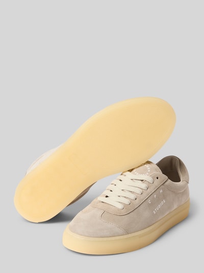 Copenhagen Ledersneaker mit Label-Print Stein 4