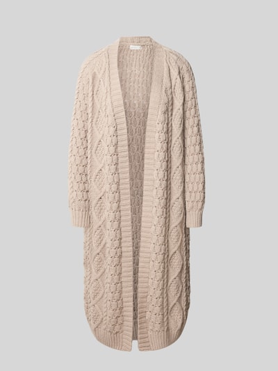 Apricot Longcardigan mit Zopfmuster Offwhite 1