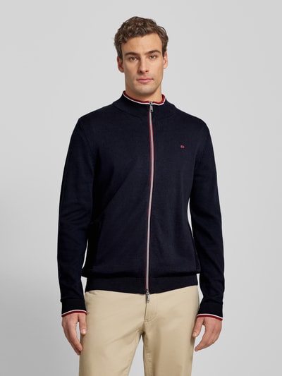 Christian Berg Men Strickjacke mit Zweiwege-Reißverschluss Marine 4