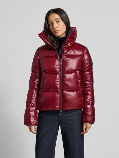 SAVE THE DUCK Gewatteerd jack met steekzakken, model 'ISLA' Bordeaux - 4