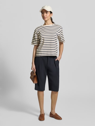 Weekend Max Mara T-shirt o kroju regular fit z czystej bawełny model „MULTID” Écru 1