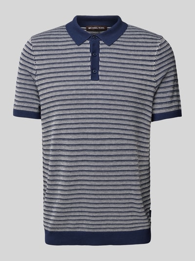 Michael Kors Regular fit poloshirt met structuurmotief, model 'TUCK STRIPE' Marineblauw - 2