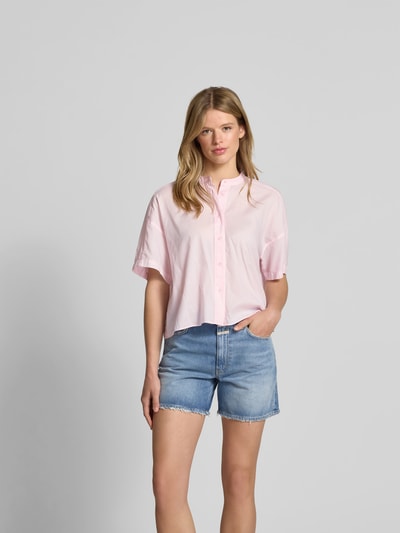 Closed Relaxed Fit Hemdbluse mit Stehkragen Rosa 4