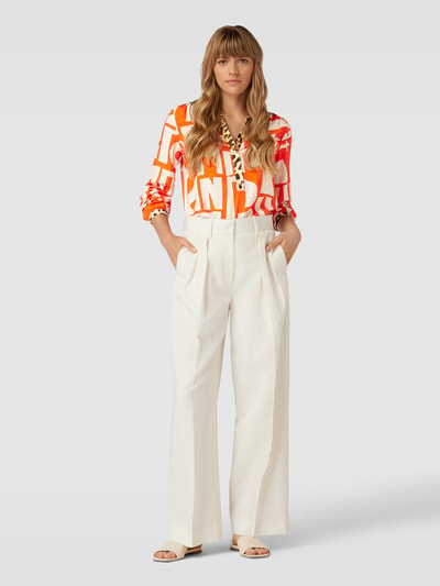 Emily Van den Bergh Bluse in Two-Tone-Machart Modell 'Schlupf' Orange 1