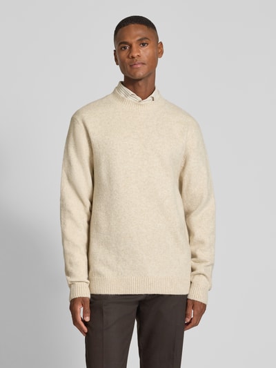 MCNEAL Gebreide pullover met ribboorden Zand gemêleerd - 4