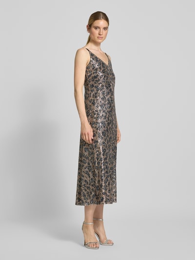 V by Vera Mont Cocktailkleid mit Paillettenbesatz Hellbraun 1