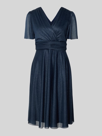 Christian Berg Cocktail Cocktailkleid mit V-Ausschnitt Marine Melange 2