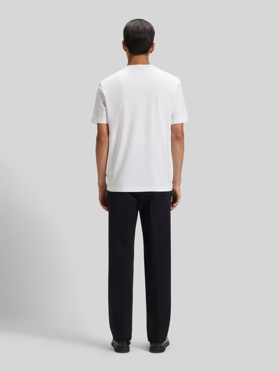 BOSS Regular Fit T-Shirt aus merzerisierter Baumwolle Modell 'THOMPSON 656' Weiss 5