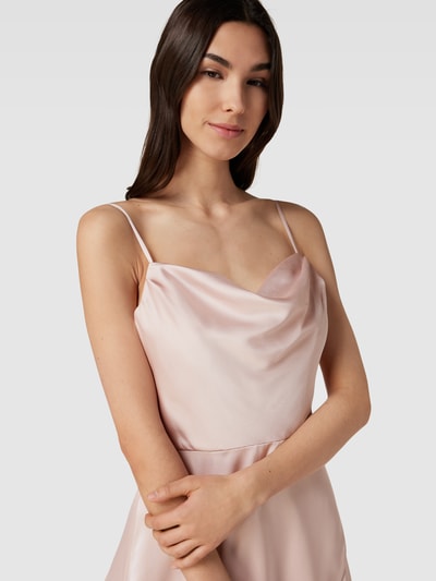 Luxuar Abendkleid mit Gehschlitz Rosa 3