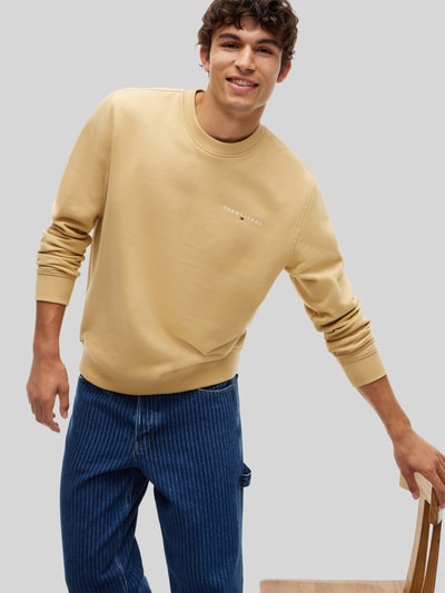 Tommy Jeans Regular Fit sweatshirt met kleine logo-opschrift Beige - 3
