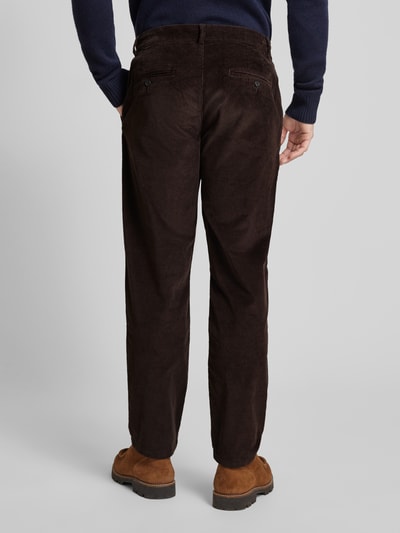 SELECTED HOMME Straight fit broek van corduroy, model 'MILES' Donkerbruin - 5