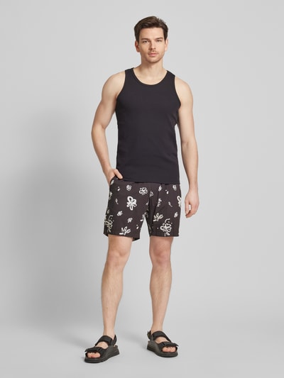 SELECTED HOMME Loose Fit Shorts mit Allover-Muster Modell 'AIR' Black 1