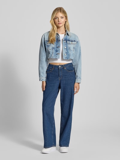 Tommy Jeans Cropped Jeansjacke aus reiner Baumwolle Hellblau 1