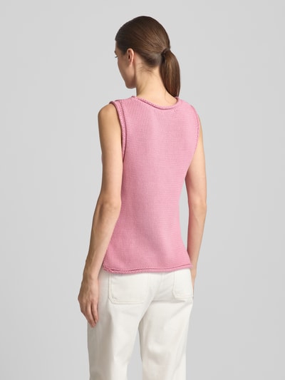 MOS MOSH Stricktop mit Rundhalsausschnitt Modell 'AUBIN' Rosa 5
