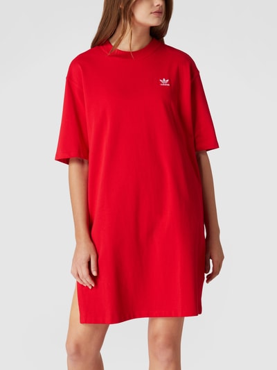 adidas Originals Sweatjurk met korte mouwen en labeldetails Rood - 4