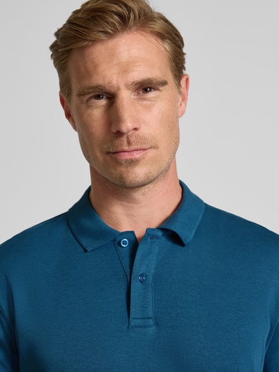 Christian Berg Men Regular Fit Poloshirt mit Knopfleiste Petrol 3