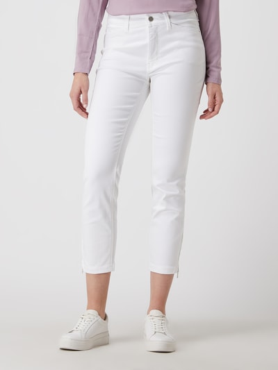 MAC Straight fit jeans met stretch, model 'Dream Chic' Wit - 3