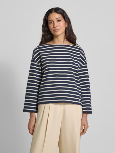 Weekend Max Mara Bluza o kroju relaxed fit z czystej bawełny model ‘CAMPALE’ Granatowy 4