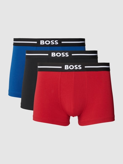 BOSS Trunks mit elastischem Logo-Bund im 3er-Pack Rot 1