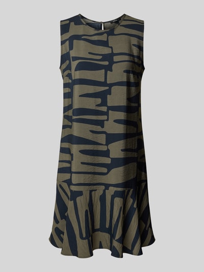 OPUS Sukienka mini z okrągłym dekoltem model ‘Wenola’ Petrol 2