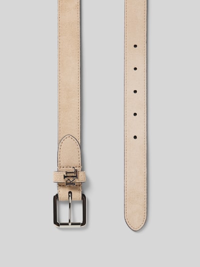 Lauren Ralph Lauren Ledergürtel mit Label-Applikation Sand 3