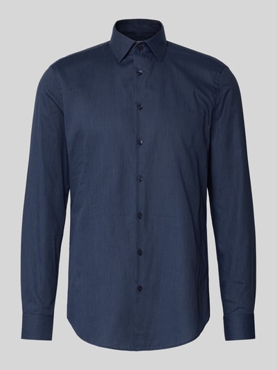 Jake*s Slim Fit Business-Hemd mit Knopfleiste Marine 2