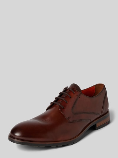 Lloyd Leren derbyschoenen met labeldetail, model 'JACKSON' Donkerbruin - 1