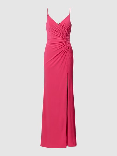 Luxuar Abendkleid in Wickel-Optik Pink 2