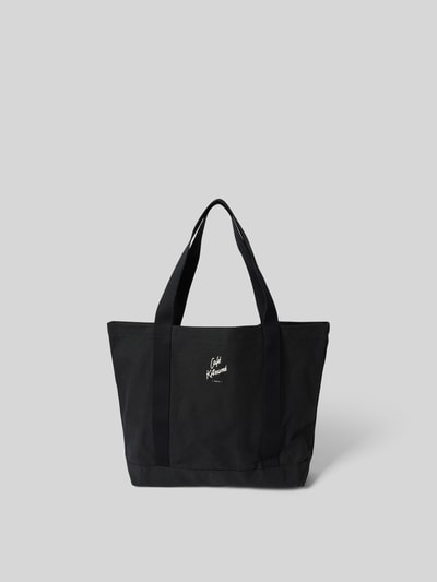 MAISON KITSUNE Tote mit Label-Print Black 4