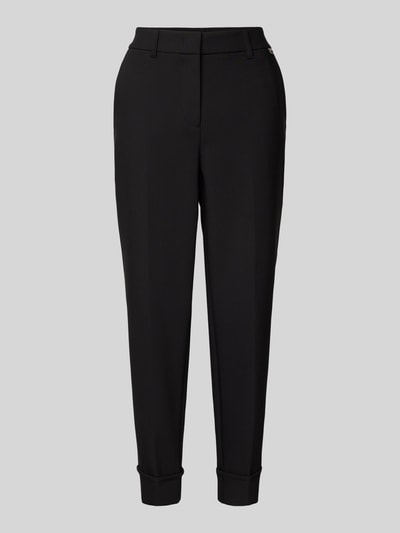 Marc Cain Regular fit stoffen broek met persplooien Zwart - 2