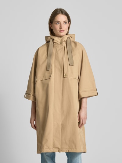 G-LAB Mantel aus Lyocell-Baumwoll-Mix mit Leinen-Anteil Modell 'MILLA II' Sand 4