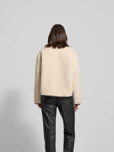 Anine Bing Regular Fit Jacke mit Woll-Anteil Ecru 5