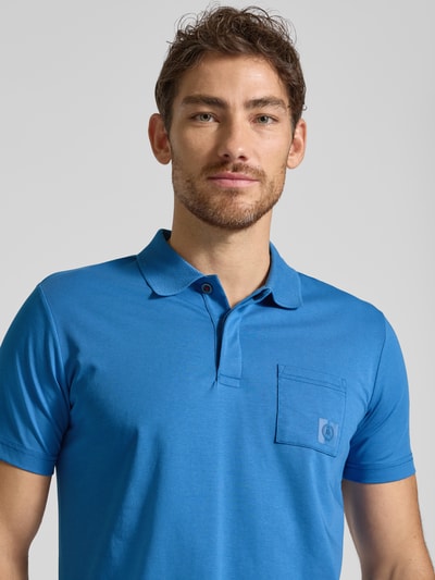 Lerros Regular fit poloshirt met borstzak Petrol - 3