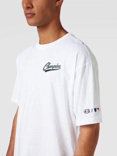 CHAMPION T-Shirt mit Label-Print Weiss 3