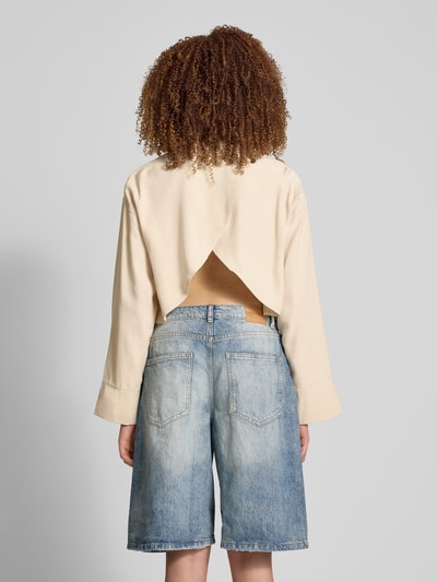 Only Relaxed fit overhemdblouse van viscosemix, model 'LARIS' Ecru - 5