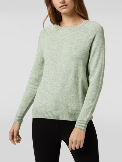 Only Pullover van viscosemix, model 'Lesly' Mintgroen gemêleerd - 4