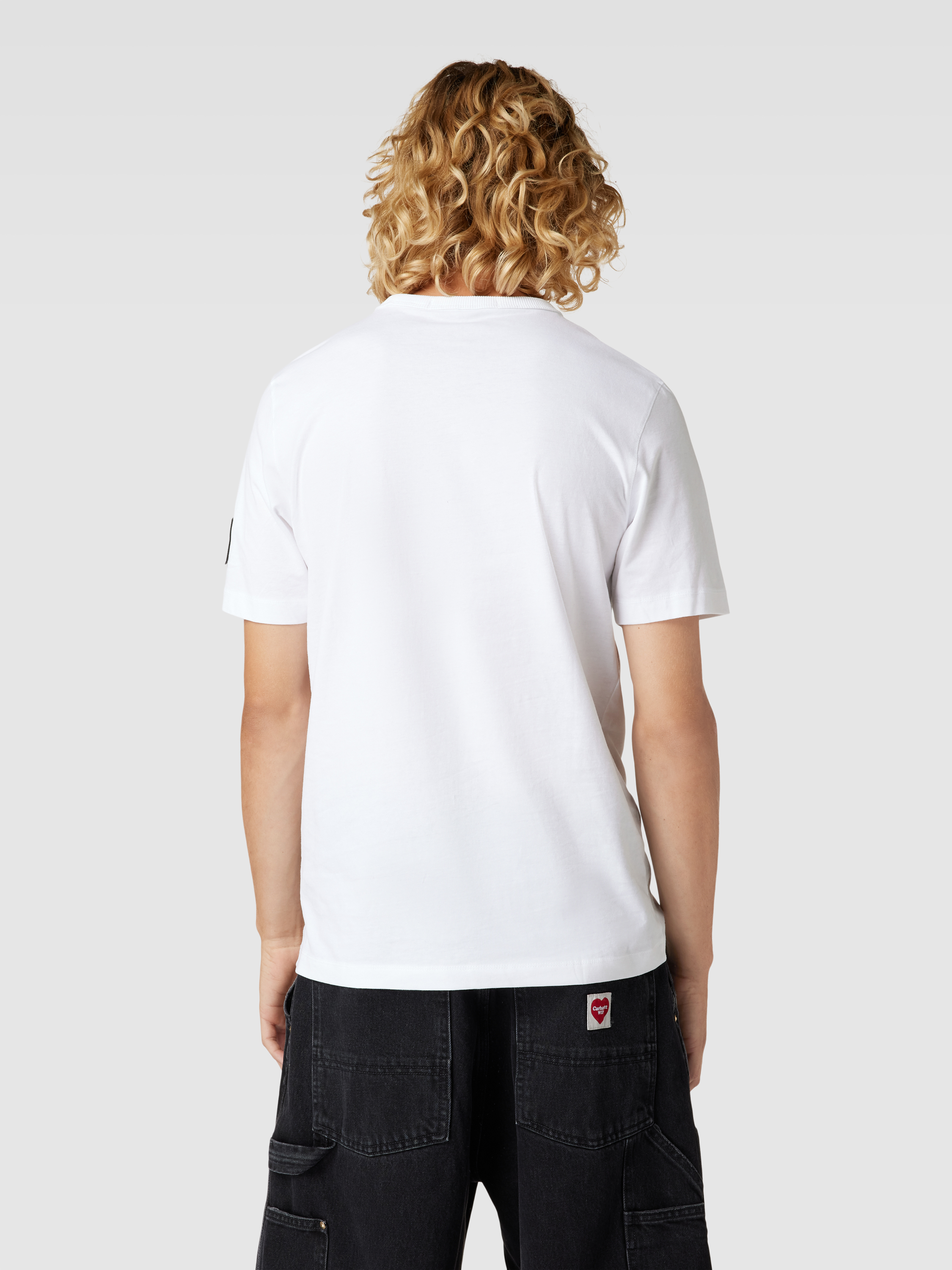 Calvin Klein Jeans T-Shirt mit Label-Patch Weiss 5