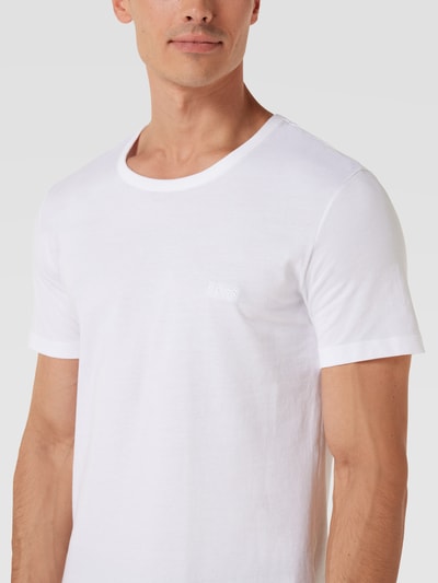 BOSS T-Shirt mit Label-Stitching im 3er-Pack Modell 'Classic' Mittelgrau Melange 3