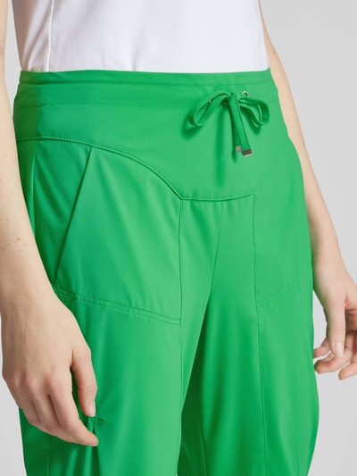 Raffaello Rossi Tapered fit stoffen broek met tunnelkoord, model 'GIRA' Groen - 3