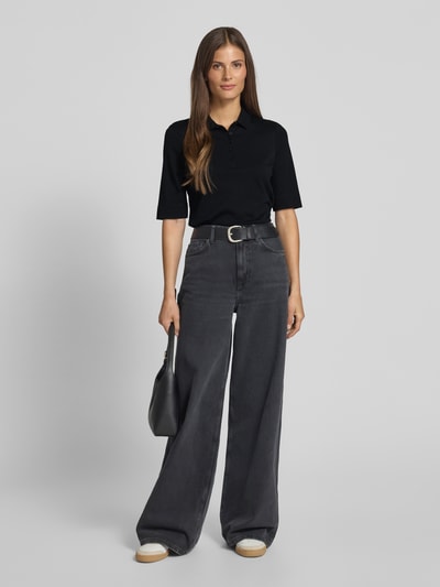 Christian Berg Woman Poloshirt met korte knoopsluiting Zwart - 1