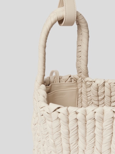 Nanushka Handtasche mit Zopfmuster Offwhite 3