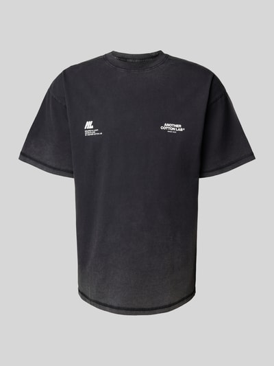 ANOTHER COTTON LAB T-Shirt mit Label-Print Modell 'Signature' Black 2