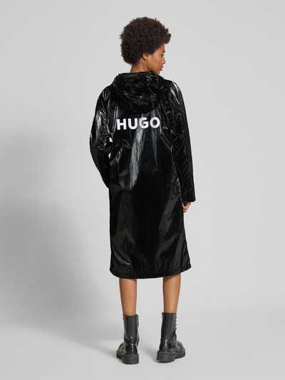 Hugo Blue Mantel mit Label-Badge Modell 'Fanton' Black 5