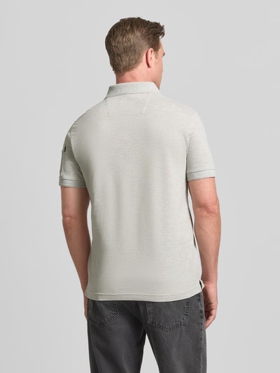 PME Legend Slim Fit Poloshirt mit Logo-Patch Hellgrau 5