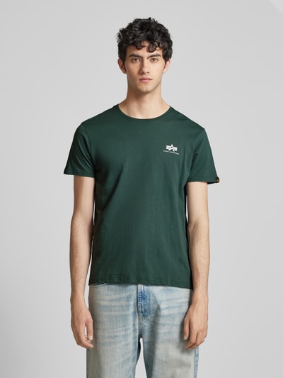 Alpha Industries T-shirt z nadrukiem z logo Petrol 4