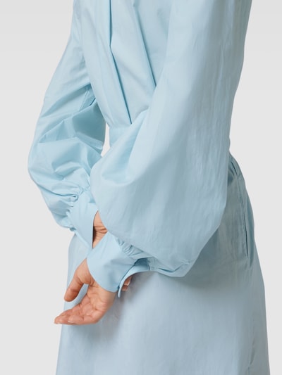 HUGO Hemdblusenkleid mit Bindegürtel Modell 'Kaisanna' Hellblau 3