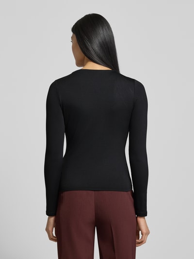 HUGO Slim fit shirt met lange mouwen van elastische jersey, model 'DASIIA' Zwart - 5